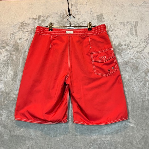 Polo by Ralph Lauren Swim Board Shorts Mens Size 32 Red Preppy Beach Blue‎ Pony - Picture 14 of 16